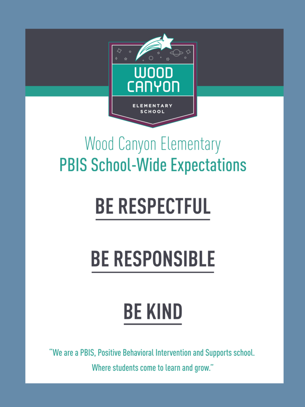 Be Respectful Be Responsible Be Kind